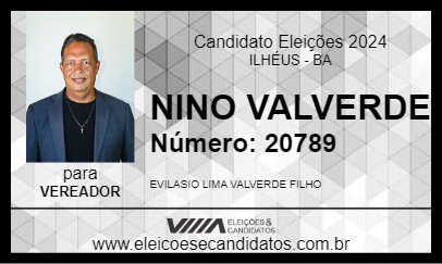 Candidato NINO VALVERDE 2024 - ILHÉUS - Eleições