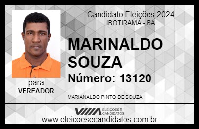 Candidato MARINALDO SOUZA 2024 - IBOTIRAMA - Eleições