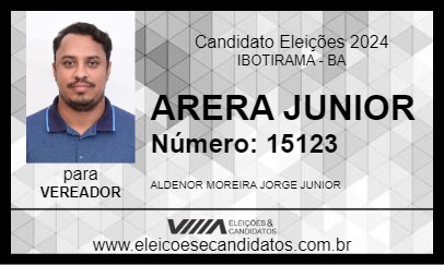 Candidato ARERA JUNIOR 2024 - IBOTIRAMA - Eleições