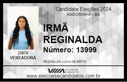 Candidato IRMÃ REGINALDA 2024 - ANDORINHA - Eleições