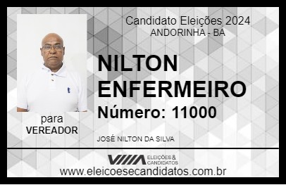 Candidato NILTON ENFERMEIRO 2024 - ANDORINHA - Eleições