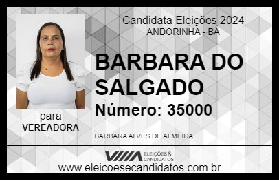 Candidato BARBARA DO SALGADO 2024 - ANDORINHA - Eleições