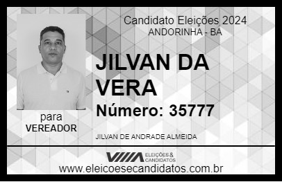 Candidato JILVAN DA VERA 2024 - ANDORINHA - Eleições