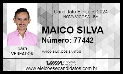 Candidato MAICO SILVA 2024 - NOVA VIÇOSA - Eleições