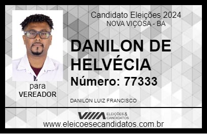 Candidato DANILON DE HELVÉCIA 2024 - NOVA VIÇOSA - Eleições