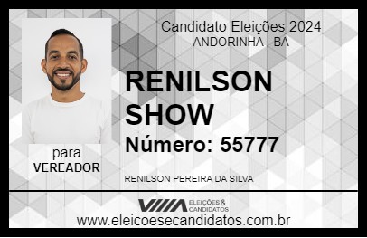 Candidato RENILSON SHOW 2024 - ANDORINHA - Eleições