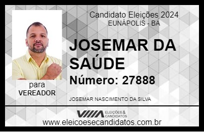 Candidato JOSEMAR DA SAÚDE 2024 - EUNÁPOLIS - Eleições