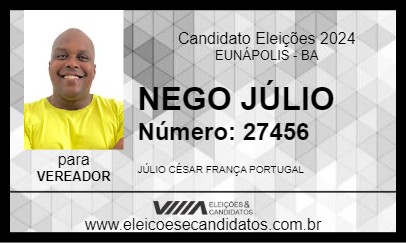 Candidato NEGO JÚLIO 2024 - EUNÁPOLIS - Eleições