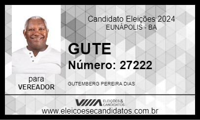 Candidato GUTE 2024 - EUNÁPOLIS - Eleições