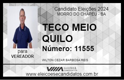 Candidato TECO 2024 - MORRO DO CHAPÉU - Eleições