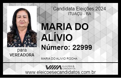 Candidato MARIA DO ALÍVIO 2024 - ITUAÇU - Eleições