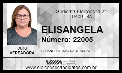 Candidato ELISANGELA 2024 - ITUAÇU - Eleições