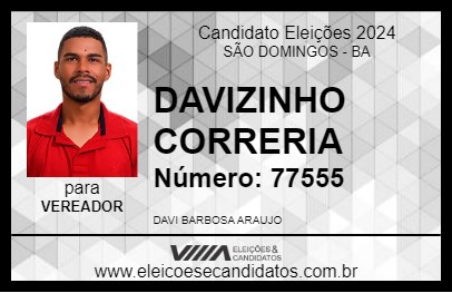 Candidato DAVIZINHO CORRERIA 2024 - SÃO DOMINGOS - Eleições