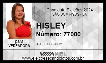 Candidato HISLEY 2024 - SÃO DOMINGOS - Eleições