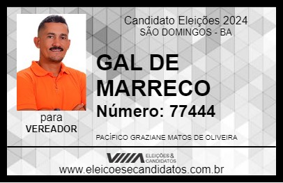 Candidato GAL DE MARRECO 2024 - SÃO DOMINGOS - Eleições