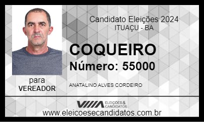 Candidato COQUEIRO 2024 - ITUAÇU - Eleições