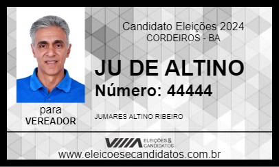 Candidato JU DE ALTINO 2024 - CORDEIROS - Eleições