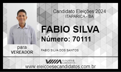 Candidato FABIO SILVA 2024 - ITAPARICA - Eleições