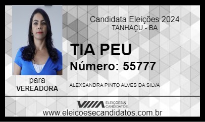 Candidato TIA PEU 2024 - TANHAÇU - Eleições