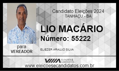 Candidato LIO MACÁRIO 2024 - TANHAÇU - Eleições