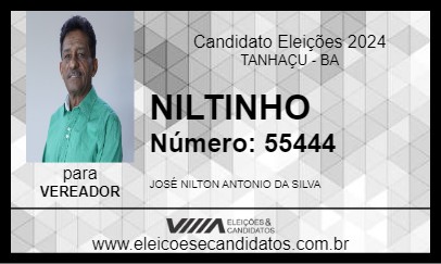 Candidato NILTINHO 2024 - TANHAÇU - Eleições