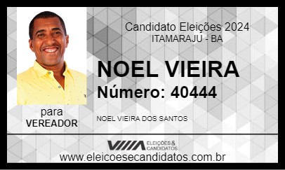 Candidato NOEL VIEIRA 2024 - ITAMARAJU - Eleições