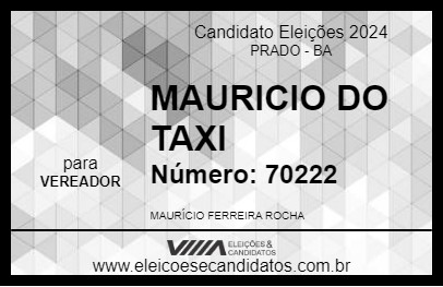 Candidato MAURICIO DO TAXI 2024 - PRADO - Eleições