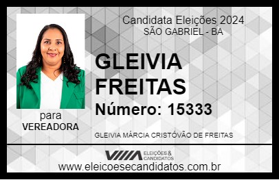 Candidato GLEIVIA FREITAS 2024 - SÃO GABRIEL - Eleições