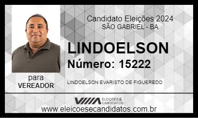 Candidato LINDOELSON 2024 - SÃO GABRIEL - Eleições