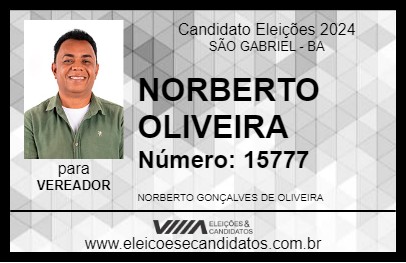 Candidato NORBERTO OLIVEIRA 2024 - SÃO GABRIEL - Eleições