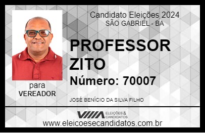 Candidato PROFESSOR ZITO 2024 - SÃO GABRIEL - Eleições