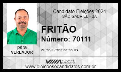 Candidato FRITÃO 2024 - SÃO GABRIEL - Eleições