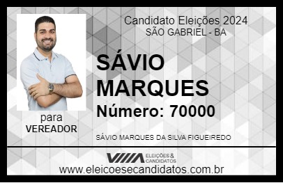 Candidato SÁVIO MARQUES 2024 - SÃO GABRIEL - Eleições