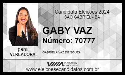 Candidato GABY VAZ 2024 - SÃO GABRIEL - Eleições