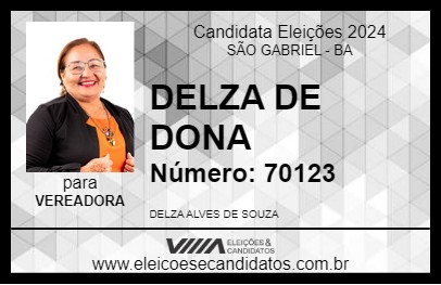 Candidato DELZA DE DONA 2024 - SÃO GABRIEL - Eleições