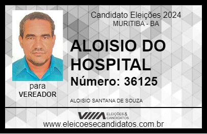 Candidato ALOISIO DO HOSPITAL 2024 - MURITIBA - Eleições