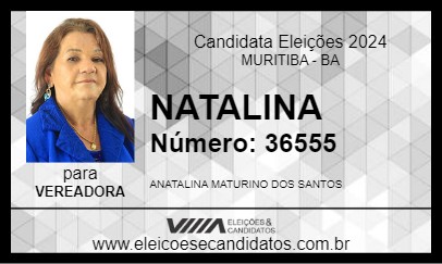 Candidato NATALINA 2024 - MURITIBA - Eleições