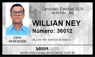 Candidato NEY DO BURITI 2024 - MURITIBA - Eleições