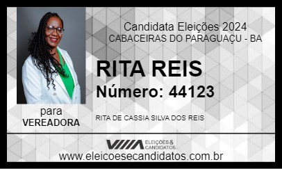 Candidato RITA REIS 2024 - CABACEIRAS DO PARAGUAÇU - Eleições