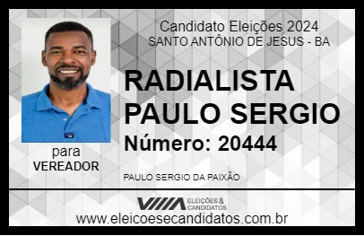 Candidato RADIALISTA PAULO SERGIO 2024 - SANTO ANTÔNIO DE JESUS - Eleições