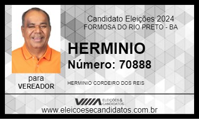 Candidato HERMINIO  2024 - FORMOSA DO RIO PRETO - Eleições