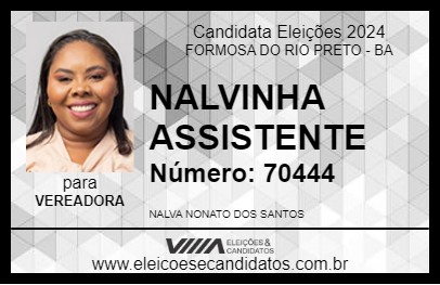 Candidato NALVINHA ASSISTENTE 2024 - FORMOSA DO RIO PRETO - Eleições