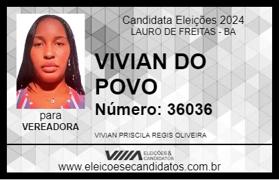 Candidato VIVIAN DO POVO 2024 - LAURO DE FREITAS - Eleições