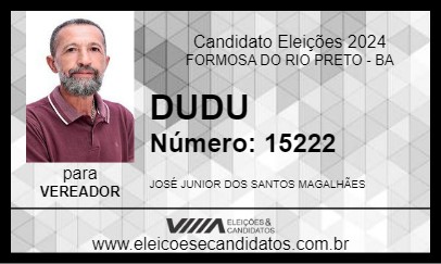 Candidato DUDU 2024 - FORMOSA DO RIO PRETO - Eleições