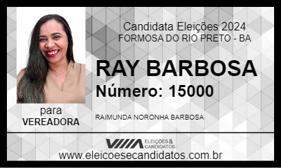 Candidato RAY BARBOSA 2024 - FORMOSA DO RIO PRETO - Eleições