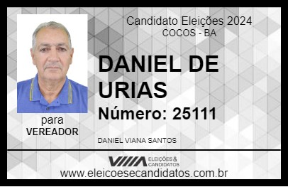 Candidato DANIEL DE URIAS 2024 - COCOS - Eleições