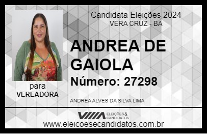 Candidato ANDREA DE GAIOLA 2024 - VERA CRUZ - Eleições