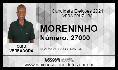 Candidato MORENINHO 2024 - VERA CRUZ - Eleições