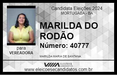 Candidato MARILDA DO RODÃO 2024 - MORTUGABA - Eleições