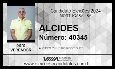 Candidato ALCIDES 2024 - MORTUGABA - Eleições